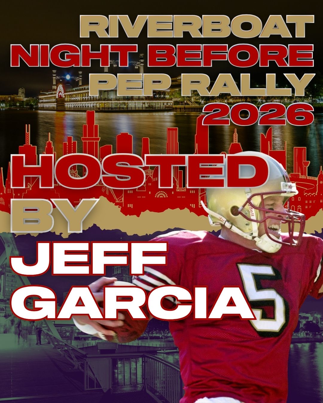 49ers 'Night Before' Riverboat Pep Rally Melbourne 2026 Hosted by Jeff Garcia
